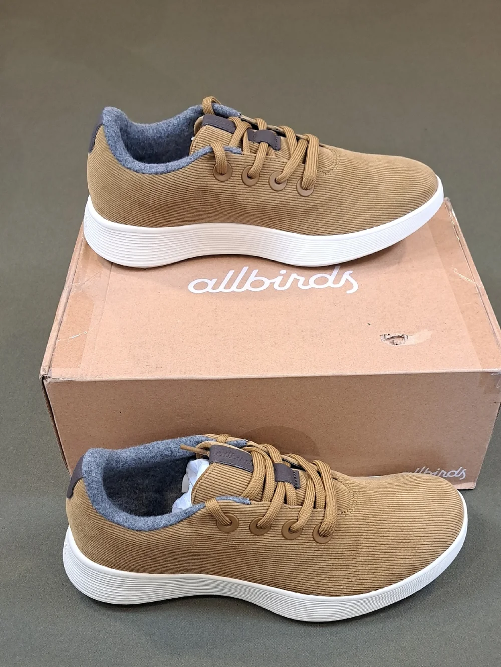 Allbirds Men's Runner NZ Corduroy - Color: Dark Tan - Size: 10